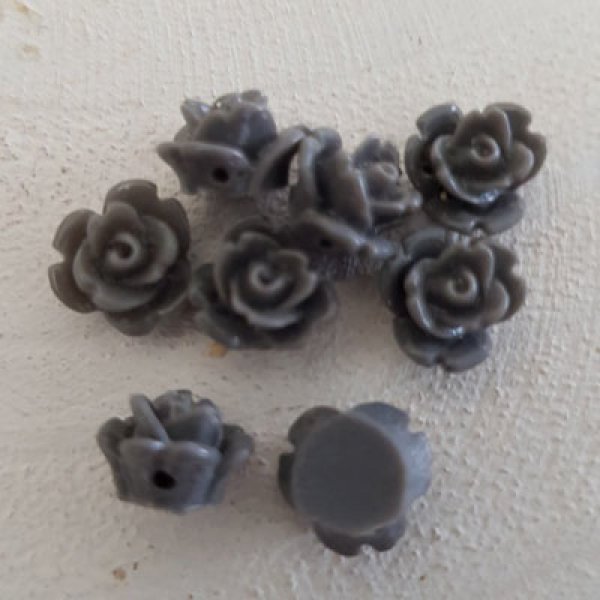 Fiore sintetico 09 mm N&deg;01-06 Grigio scuro