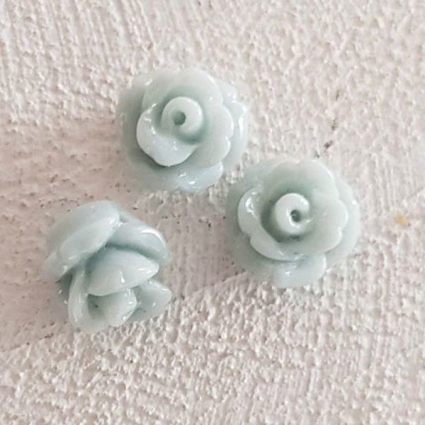 Fleur Synth&eacute;tique 07 mm N&deg;01-27 lot 5 pi&egrave;ces Turquoise