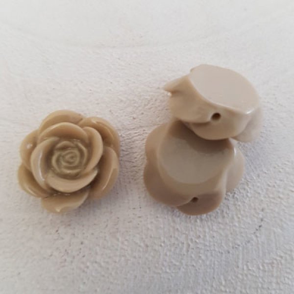 Fiore sintetico 17 mm N&deg;04-14 Beige scuro