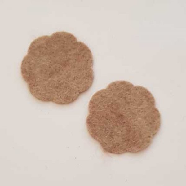 Jolie petite fleur en Feutrine 50 mm N&deg;14-09 x 2 pi&egrave;ces