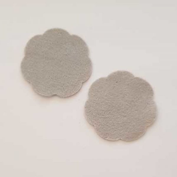 Jolie petite fleur en Feutrine 36 mm N&deg;09-12 x 2 pi&egrave;ces