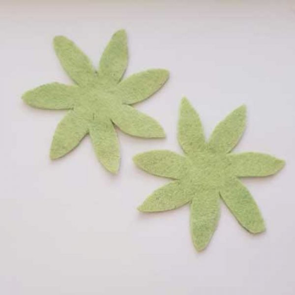 Jolie petite fleur en Feutrine 80 mm N&deg;11-01 x 2 pi&egrave;ces