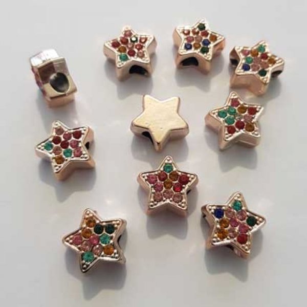 Lot de 10 Perles &eacute;toiles N&deg;08
