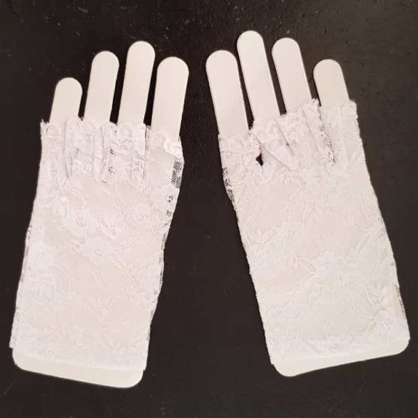 Mitaine Dentelle Blanche Mariage N&deg;01