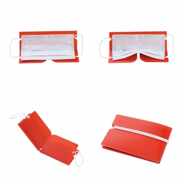 Organizzatore a clip in plastica rosso