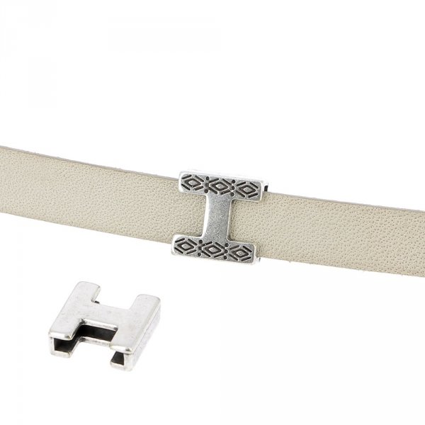 10 mm Zamak Passage N&deg;17 Argento