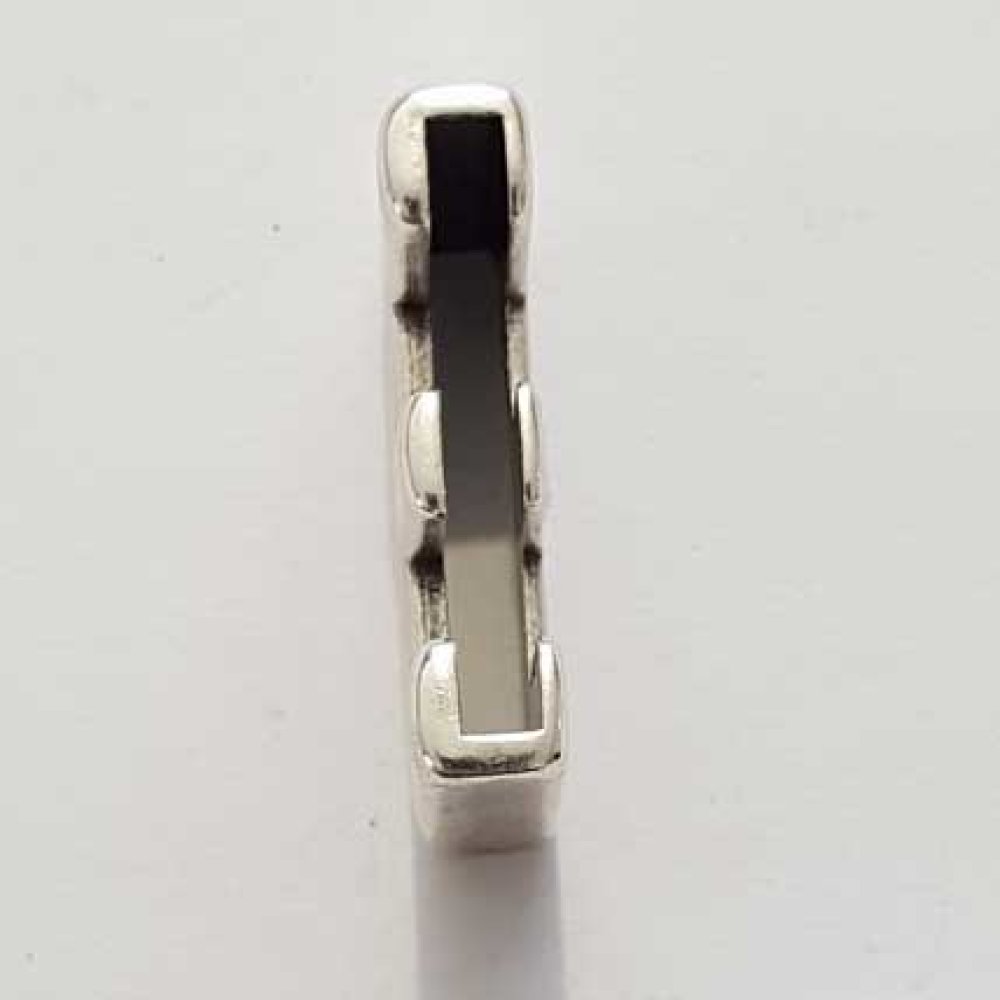 Passant 25 mm en Zamak Lettre E  Argent