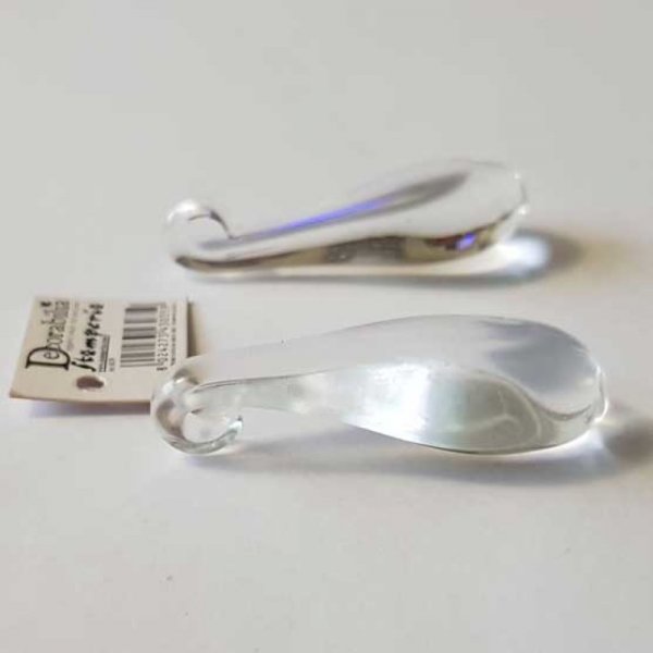 Pendentif N&deg;004 Goutte En Verre Transparent Stamperia