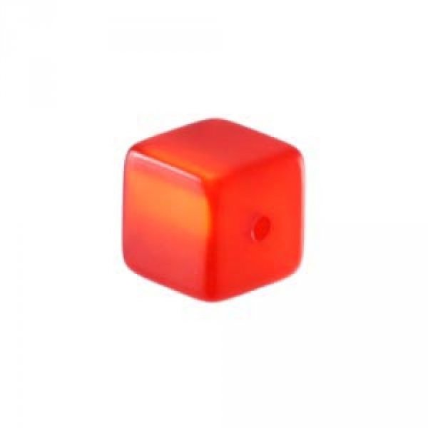 Perle Cube Polaris Brillant 10 mm Rouge