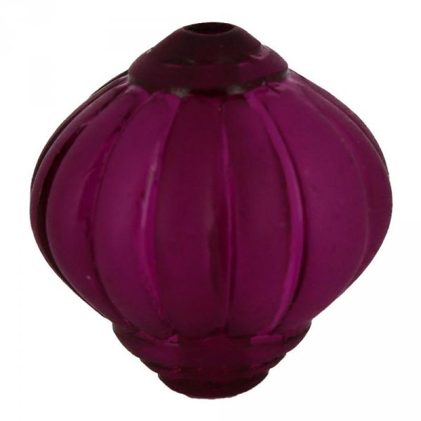 Perla Lucite Lampion forma striata Aubergine