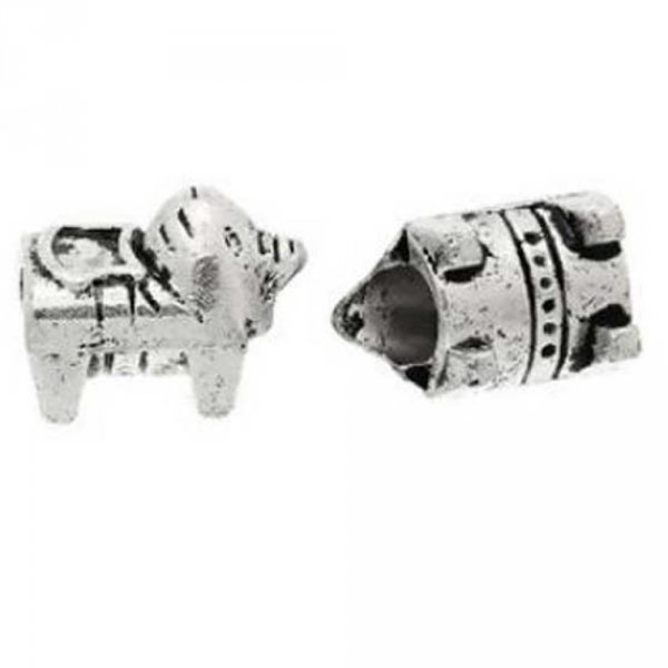 Perlina N&deg;1008 Animale Argento