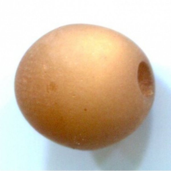 Perle Polaris Mat Ronde 16 mm smoked topaz 01 x 1 Pi&egrave;ce