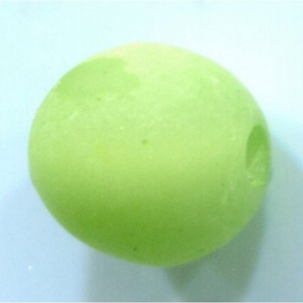 Perle Polaris Mat Ronde 18 mm P&eacute;ridot 01 x 1 Pi&egrave;ce