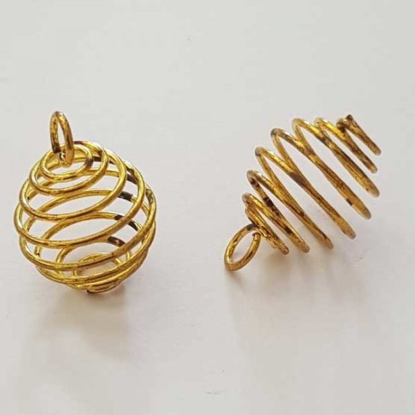 Gabbia a spirale perla 19 mm Oro N&deg;06
