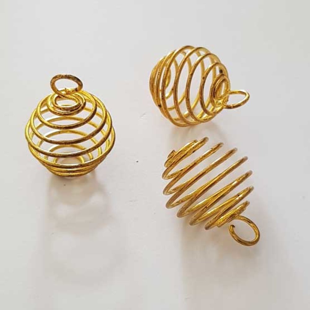 Gabbia a spirale perla 19 mm Oro N°08