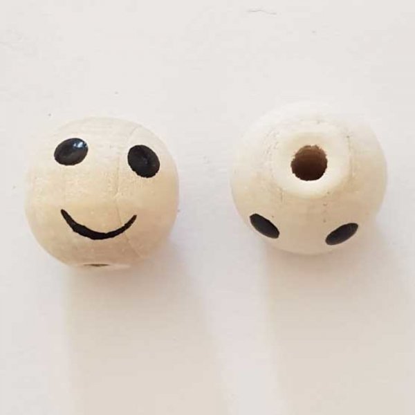 Perle bois t&egrave;te personnage N&deg;10
