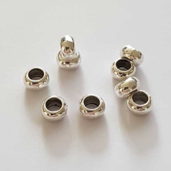 Perle divers en m&eacute;tal argent&eacute; 024 argent