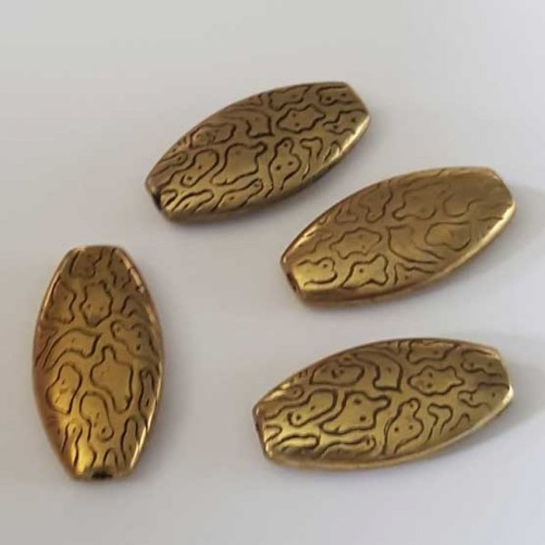 Perle divers en m&eacute;tal argent&eacute; 040 Dor&eacute;