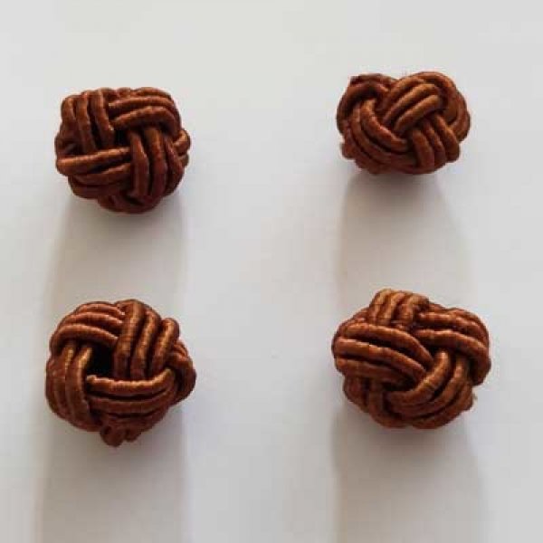 Perle n&oelig;ud chinois en cordelette 15mm N&deg;07 Marron Fonc&eacute;