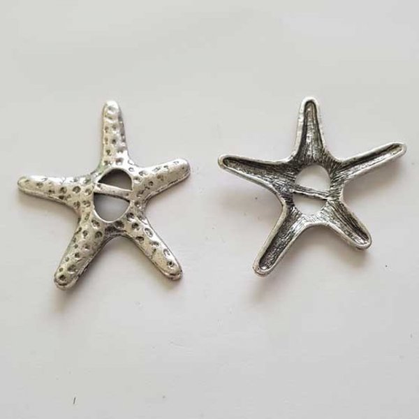 Perle passant rectangle pour cuir 06 mm Argent N&deg;10