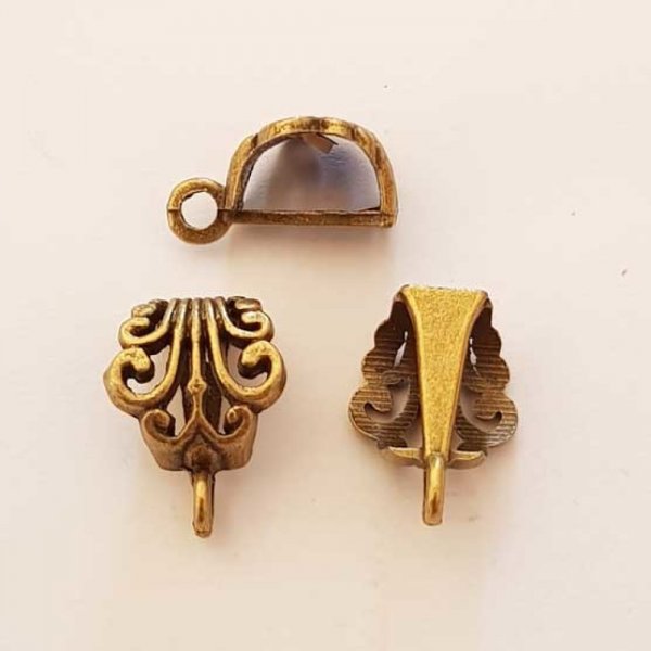 Perle passant tube Bronze N&deg;21 b&eacute;li&egrave;re