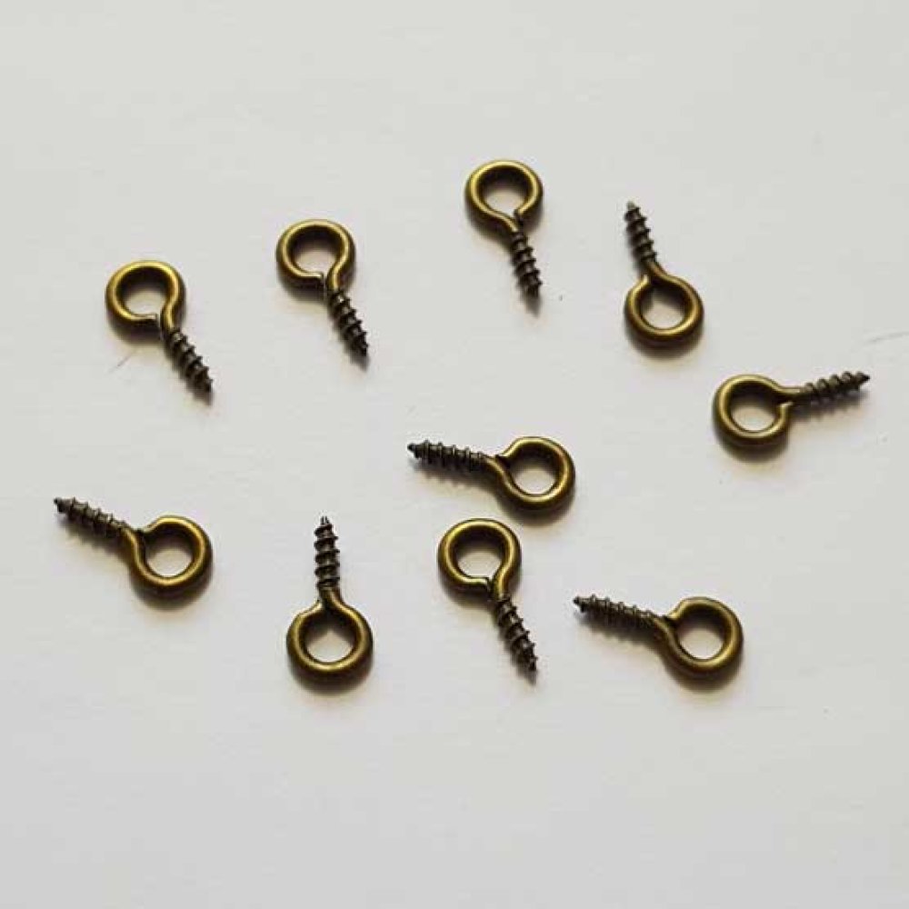 Piton à vis 10 x 5 mm Bronze x 10 pièces