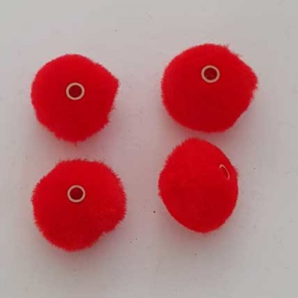 Pompon Rond Rouge N&deg;04
