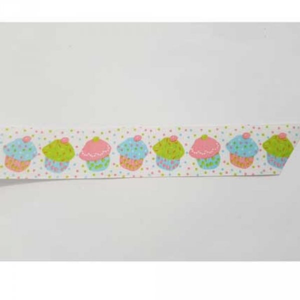 Ruban Galon 37 mm motif cupcakes