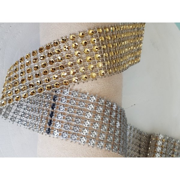 Nastro Strass N°05 Oro per 0,50 cm.