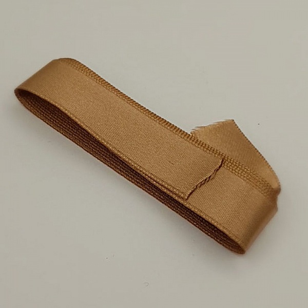 Ruban satin Marron Glac&eacute; double face de 16 mm x 0.50 cm