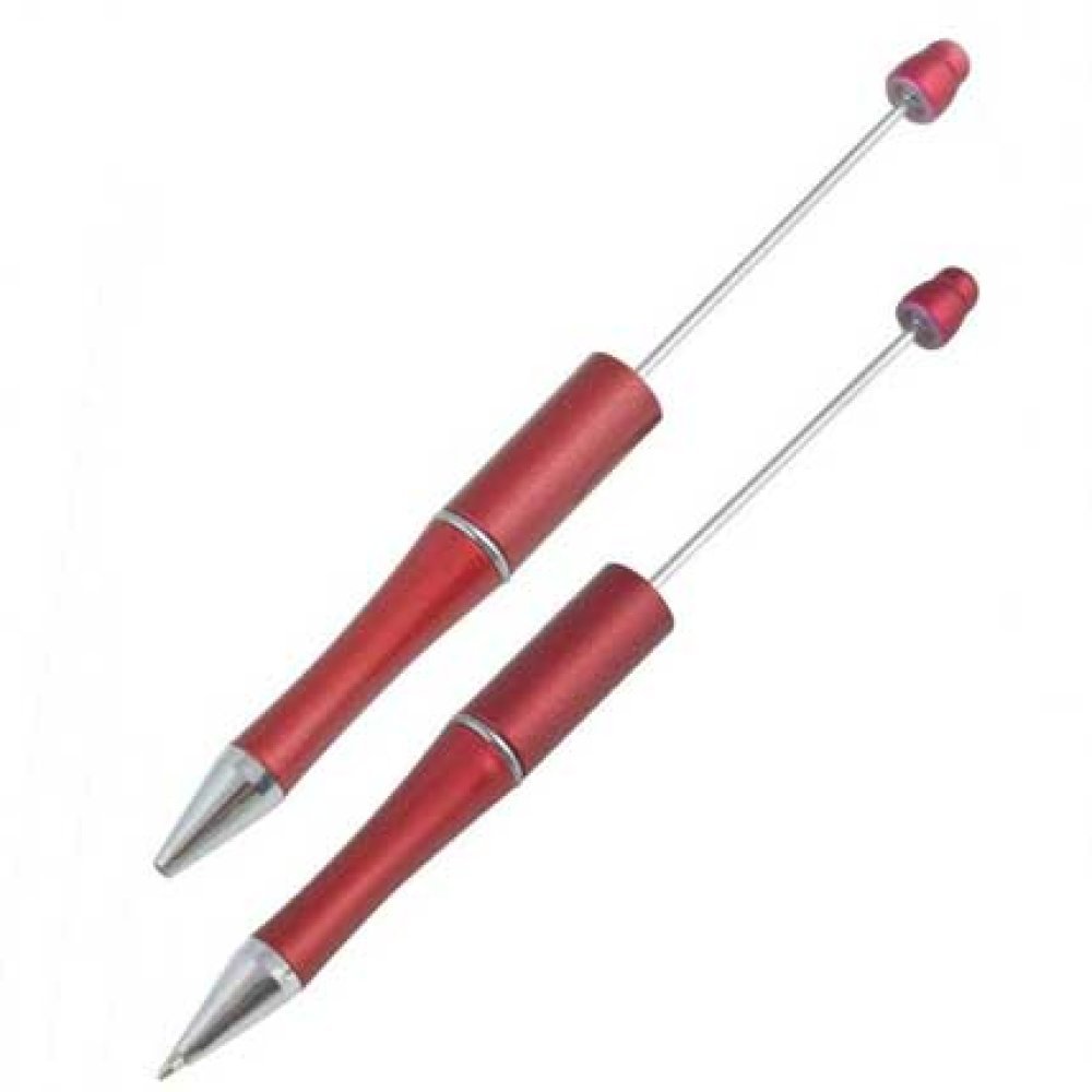 Penna con perline decorative rosso scuro per la personalizzazione x 1 pezzo