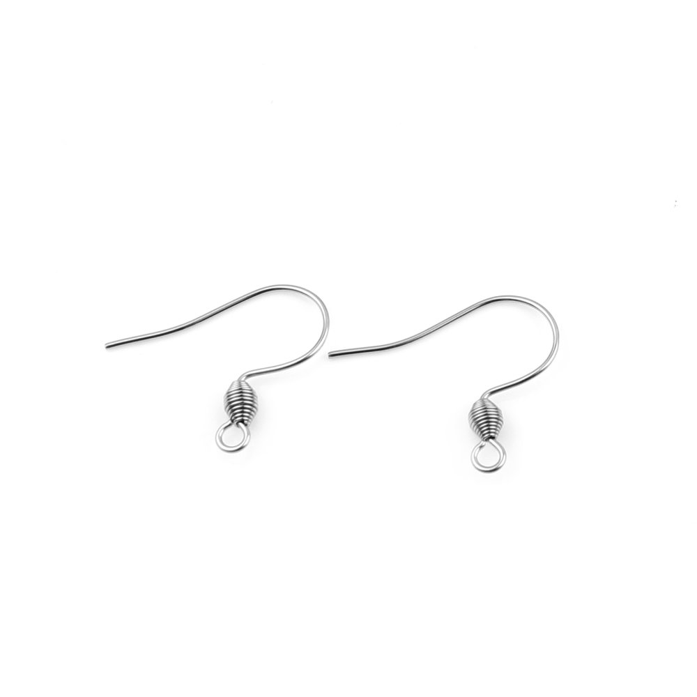 Portaorecchini in acciaio inox con gancio N°01-02 X 1 paio