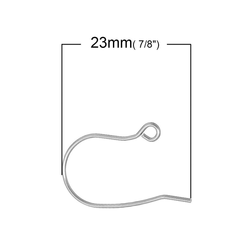 Portaorecchini in acciaio inox con gancio N°02 X 1 Paio