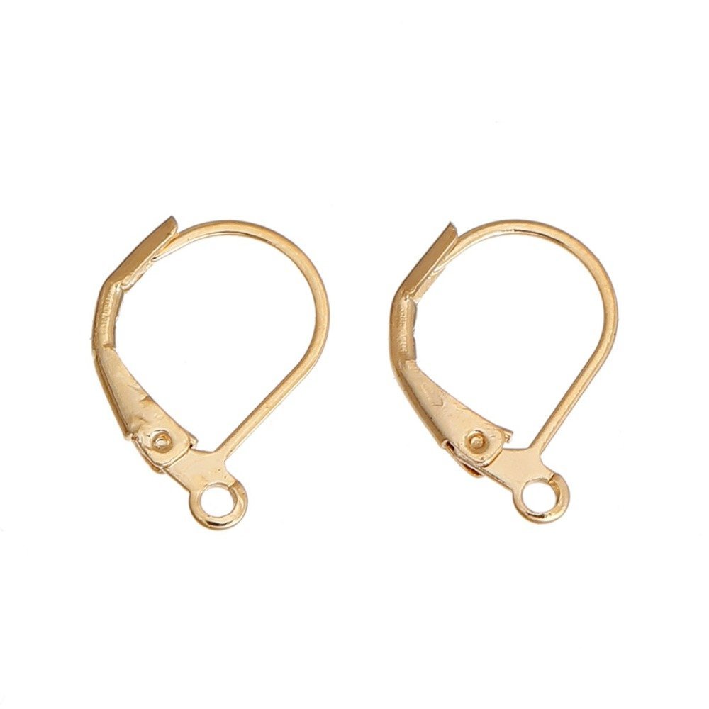 Supporto per orecchini Dormeuse N°16 placcato oro 14K