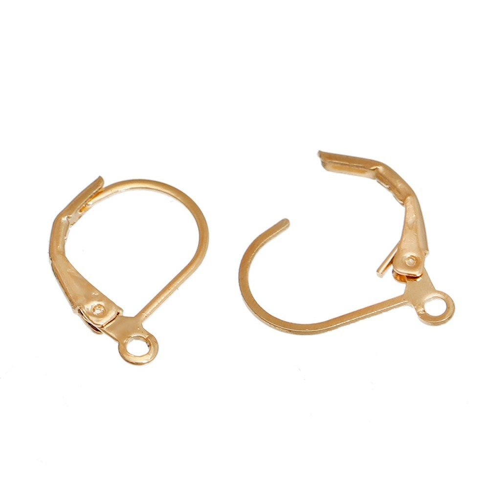 Supporto per orecchini Dormeuse N°16 placcato oro 14K