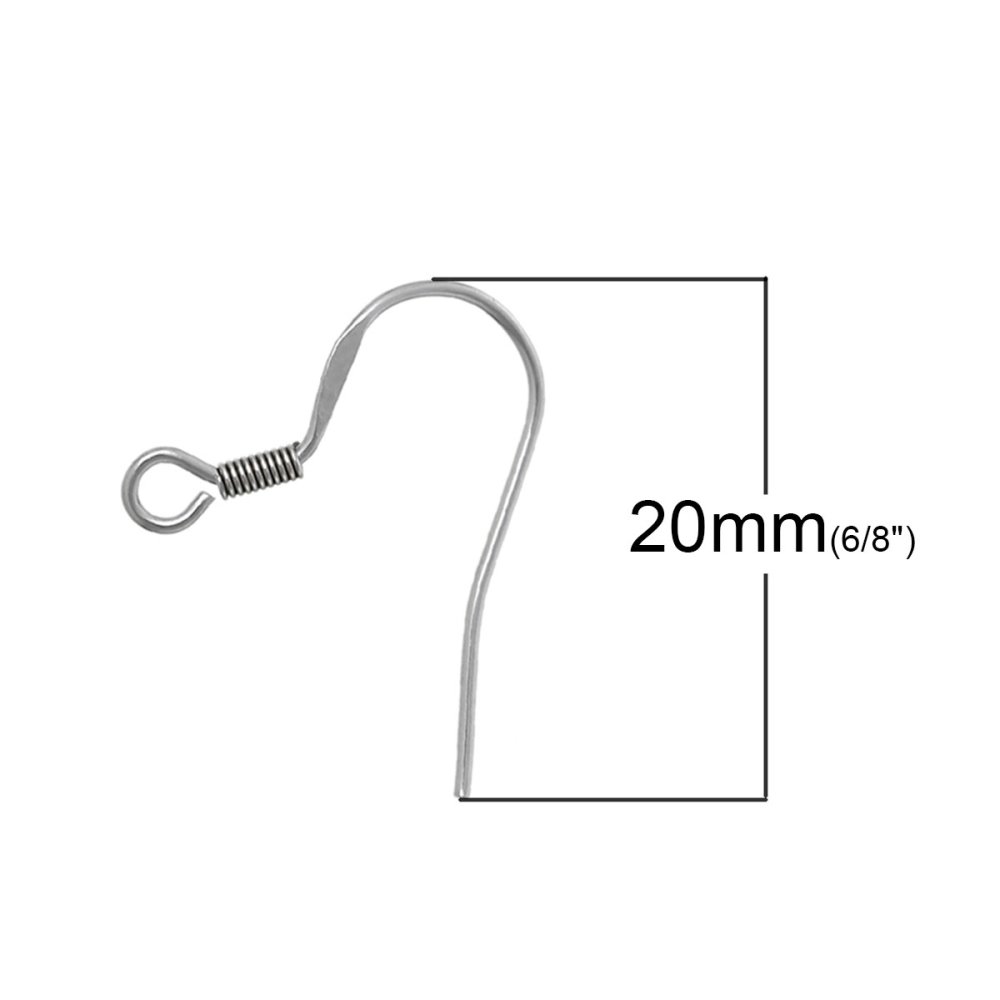 Portaorecchini Gancio in acciaio inox N°05 x 1 paio