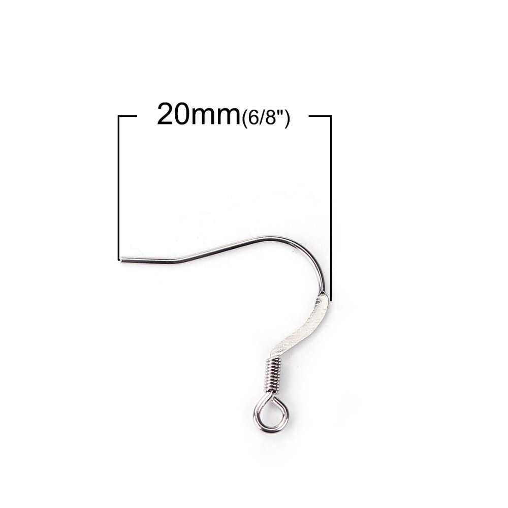 Porta orecchini Gancio in acciaio inox N°06 x 1 coppia