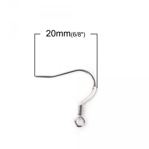 Porta orecchini Gancio in acciaio inox N&deg;06 x 1 coppia