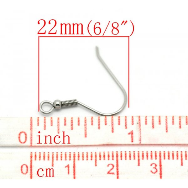 Porta orecchini Gancio in acciaio inox N&deg;07 x 1 coppia