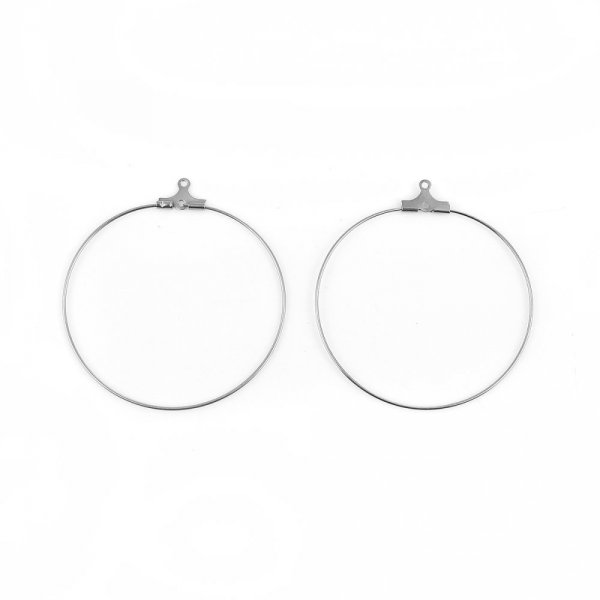 Porta orecchini creolo in acciaio inox N&deg;01 x 1 paio