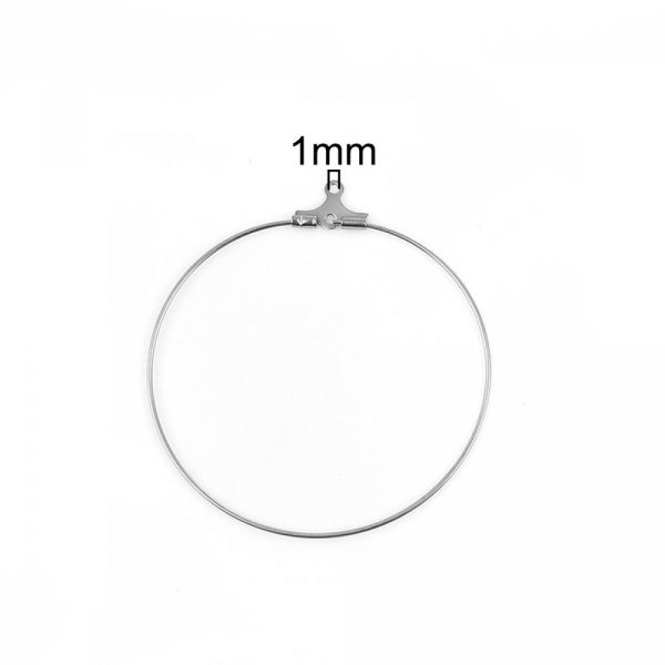 Porta orecchini creolo in acciaio inox N&deg;01 x 1 paio