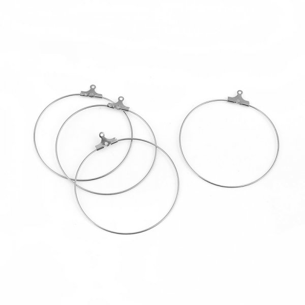 Porta orecchini creolo in acciaio inox N&deg;01 x 5 paia