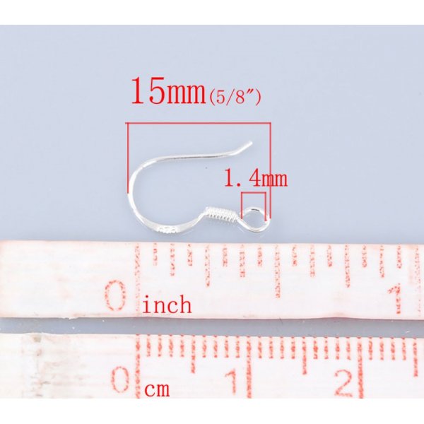 Portaorecchini a gancio in argento 925 N&deg;02 x 1 paio