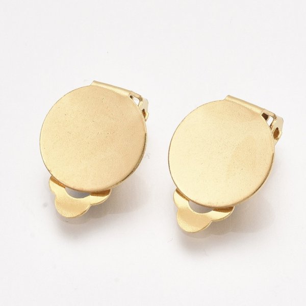 Porta orecchini Vassoio con clip in acciaio inox oro N&deg;02