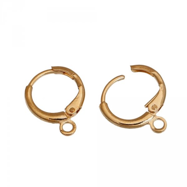 Support Boucle d'oreille Dormeuse N&deg;23 Plaqu&eacute; Or 14k X 5 paires