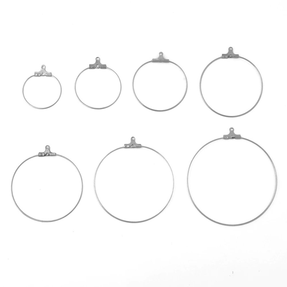 Porta orecchini creolo in acciaio inox N°02-25 mm x 1 paio