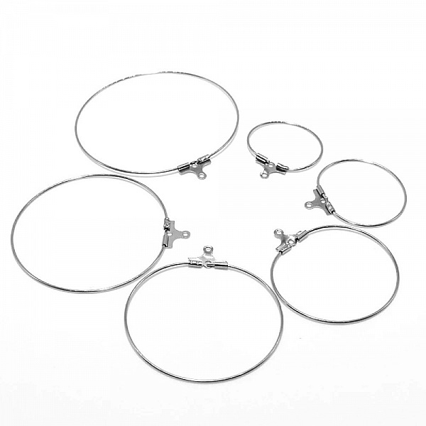 Porta orecchini creolo in acciaio inox N&deg;02-30 mm x 1 paio