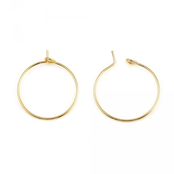 Portaorecchini creolo placcato oro 18 carati N&deg;01-20 mm x 1 paio