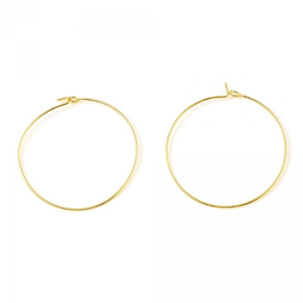 Porta orecchini creoli placcati oro 18 carati N&deg;01-25 mm x 5 paia