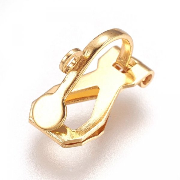 Porta orecchini in acciaio inox N&deg;05 x 1 paio placcato oro